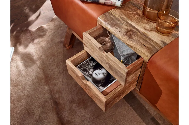 Tultered Sittbänk 120 cm - Brun - Möbler - Vardagsrum - Stolar & sittmöbler - Sittbänk