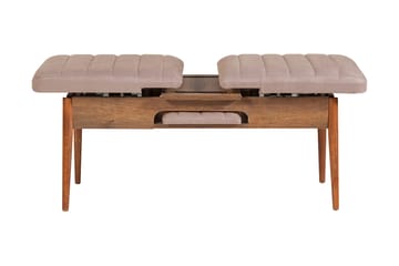 Valsot Sittbänk 110 cm - Brun - Möbler - Vardagsrum - Stolar & sittmöbler - Sittbänk - Bänk med ryggstöd