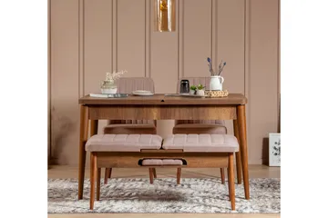 Valsot Sittbänk 110 cm - Brun - Möbler - Vardagsrum - Stolar & sittmöbler - Sittbänk - Bänk med ryggstöd