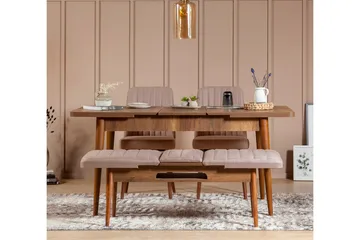 Valsot Sittbänk 110 cm - Brun - Möbler - Vardagsrum - Stolar & sittmöbler - Sittbänk - Bänk med ryggstöd