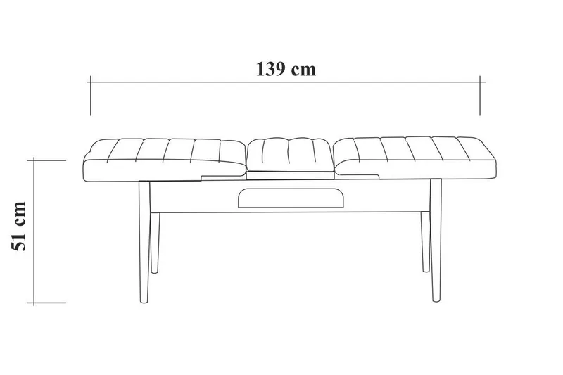Valsot Sittbänk 110 cm - Brun - Möbler - Vardagsrum - Stolar & sittmöbler - Sittbänk