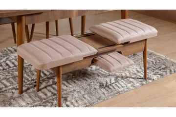 Valsot Sittbänk 110 cm - Brun - Möbler - Vardagsrum - Stolar & sittmöbler - Sittbänk - Bänk med ryggstöd