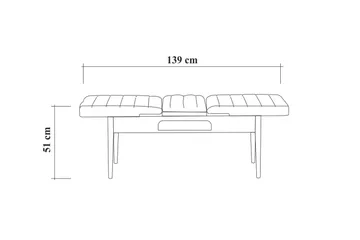 Valsot Sittbänk 110 cm - Natur - Möbler - Vardagsrum - Stolar & sittmöbler - Sittbänk - Bänk med ryggstöd