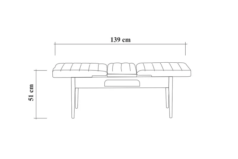 Valsot Sittbänk 110 cm - Natur - Möbler - Vardagsrum - Stolar & sittmöbler - Sittbänk