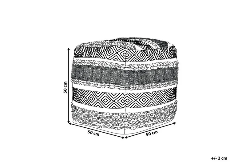 Abuzaid Sittpuff 50x50 cm - Vit - Möbler - Vardagsrum - Stolar & sittmöbler - Sittpuff