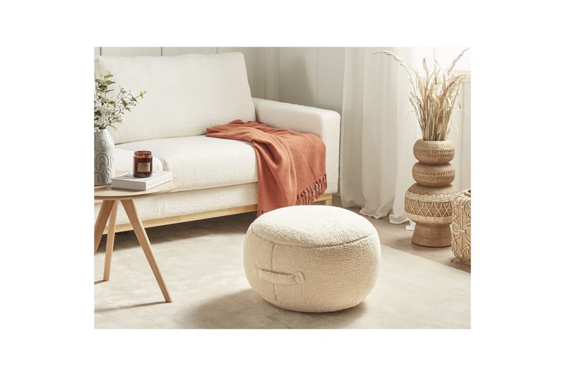Sittpuff Adlana Beige - Beige - Möbler - Vardagsrum - Stolar & sittmöbler - Sittpuff