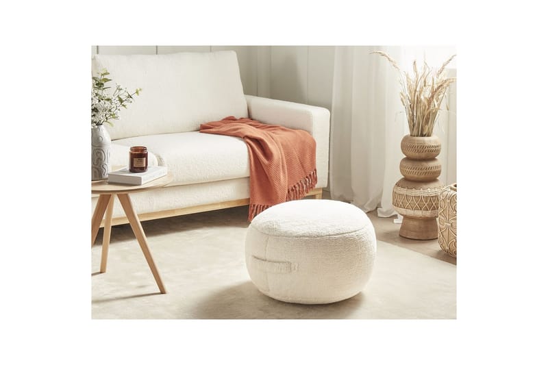 Sittpuff Adlana Ljusbeige - Ljusbeige - Möbler - Vardagsrum - Stolar & sittmöbler - Sittpuff