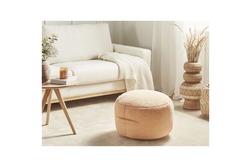 Sittpuff Adlana Orange - Orange - Möbler - Vardagsrum - Stolar & sittmöbler - Sittpuff