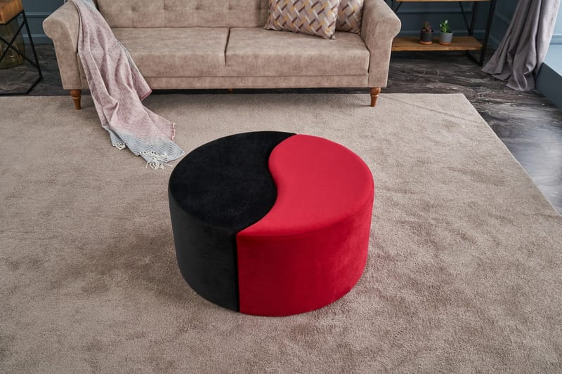 ALIS Sittpuff Röd/Svart - Möbler - Vardagsrum - Stolar & sittmöbler - Sittpuff
