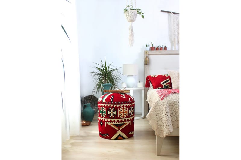 Amsterdam Sittpuff 40 cm - Röd/Svart - Möbler - Vardagsrum - Stolar & sittmöbler - Sittpuff