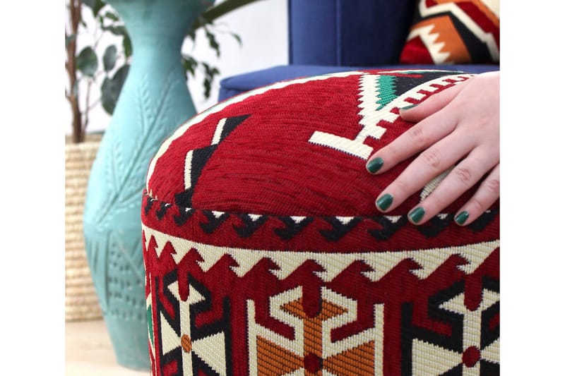 Amsterdam Sittpuff 40 cm - Röd/Svart - Möbler - Vardagsrum - Stolar & sittmöbler - Sittpuff