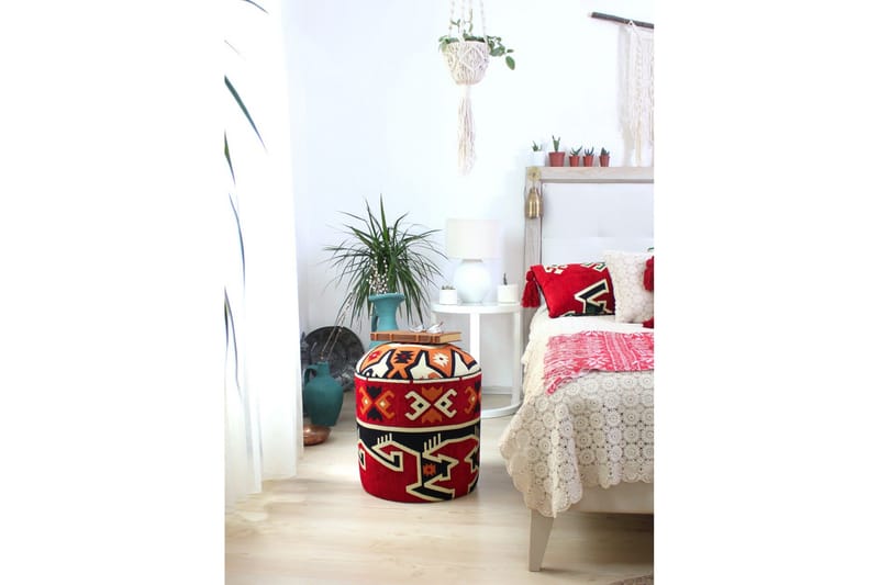 Amsterdam Sittpuff 40 cm - Röd/Vit - Möbler - Vardagsrum - Stolar & sittmöbler - Sittpuff