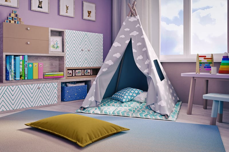 Anjara Sittpuff 40 cm - Marinblå - Möbler - Vardagsrum - Stolar & sittmöbler - Sittpuff