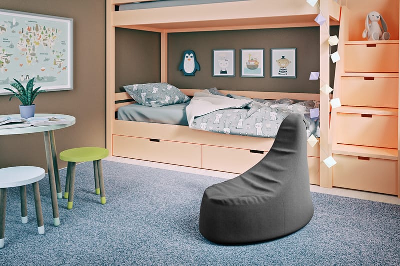 Ankala Sittpuff 90 cm, Mörkgrå