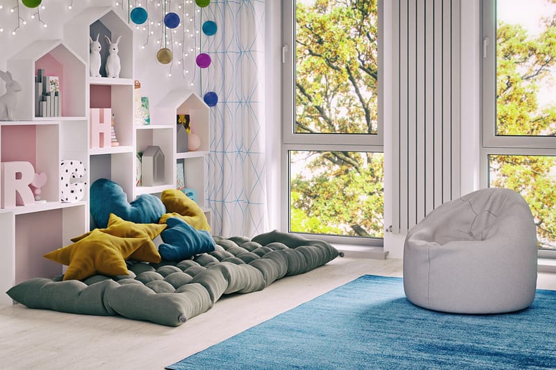 Arvind Sittpuff 120 cm - Grå - Möbler - Vardagsrum - Stolar & sittmöbler - Sittpuff