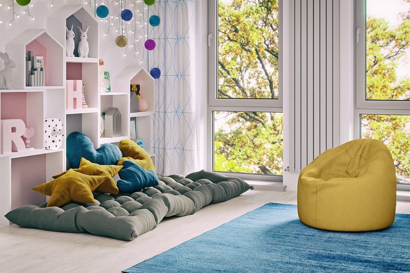 Arvind Sittpuff 120 cm - Gul - Möbler - Vardagsrum - Stolar & sittmöbler - Sittpuff