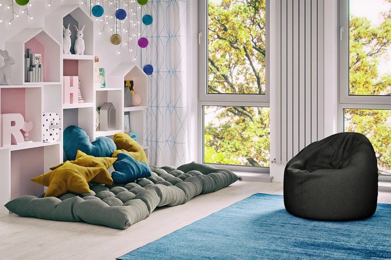 Arvind Sittpuff 120 cm - Svart - Möbler - Vardagsrum - Stolar & sittmöbler - Sittpuff