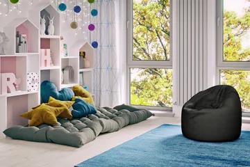 Arvind Sittpuff 120 cm - Svart - Möbler - Vardagsrum - Stolar & sittmöbler - Sittpuff