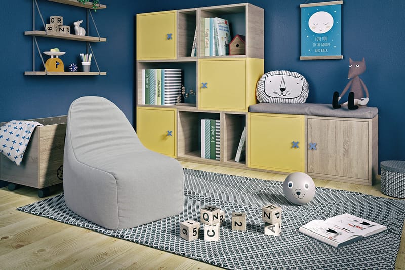 Asaka Sittpuff 80 cm - Grå - Möbler - Vardagsrum - Stolar & sittmöbler - Sittpuff