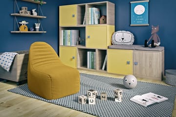 Asaka Sittpuff 80 cm - Gul - Möbler - Vardagsrum - Stolar & sittmöbler - Sittpuff