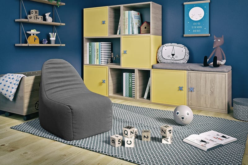 Asaka Sittpuff 80 cm - Mörkgrå - Möbler - Vardagsrum - Stolar & sittmöbler - Sittpuff