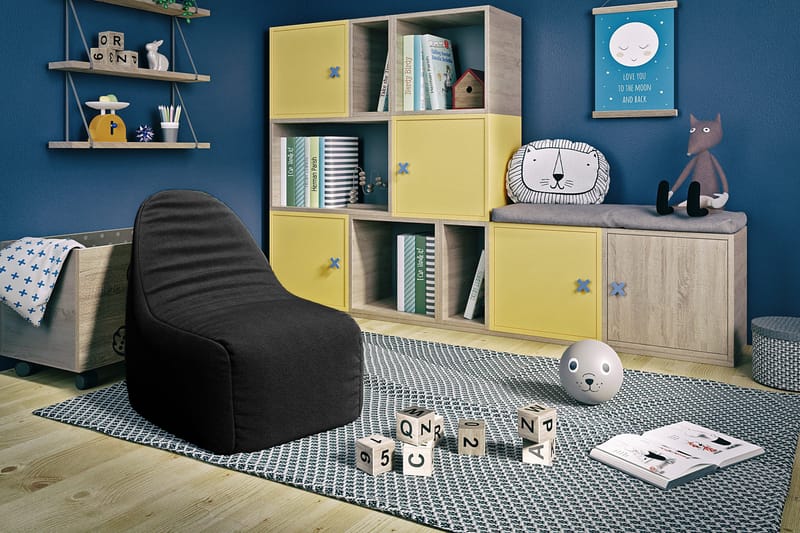 Asaka Sittpuff 80 cm - Svart - Möbler - Vardagsrum - Stolar & sittmöbler - Sittpuff