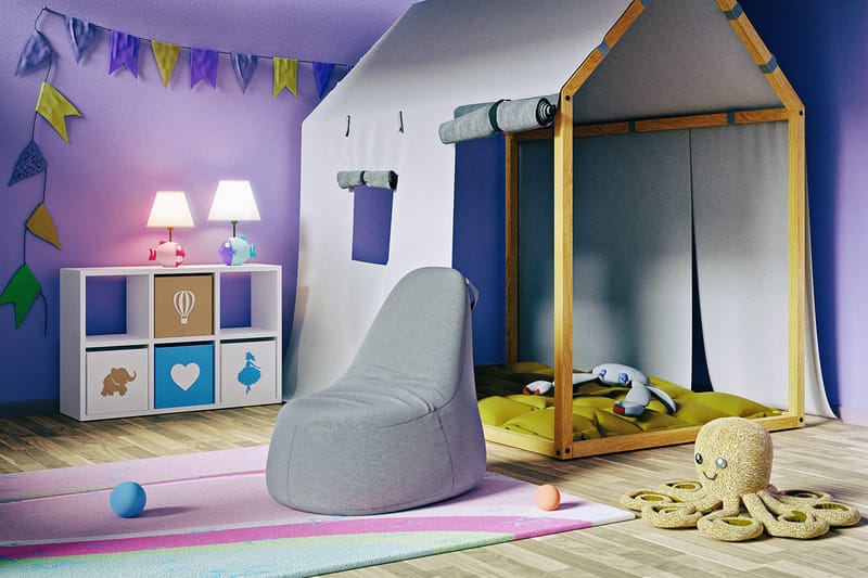 Asako Sittpuff 83 cm - Grå - Möbler - Vardagsrum - Stolar & sittmöbler - Sittpuff