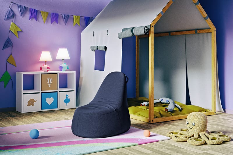 Asako Sittpuff 83 cm - Marinblå - Möbler - Vardagsrum - Stolar & sittmöbler - Sittpuff