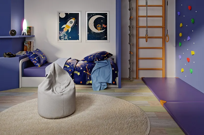 Asana Sittpuff 70 cm, Grå