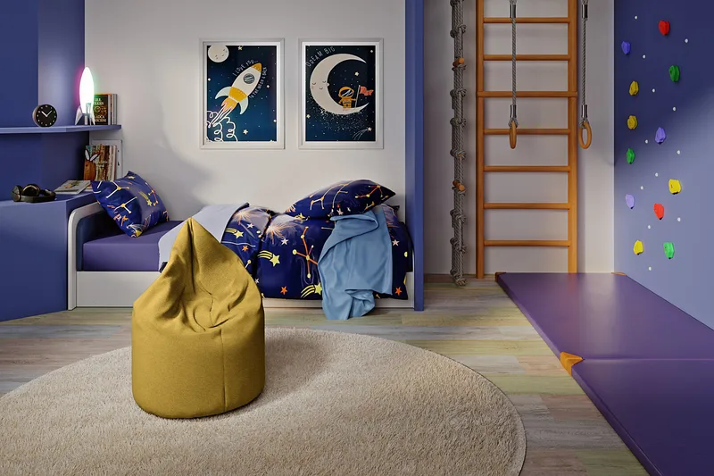 Asana Sittpuff 70 cm, Gul