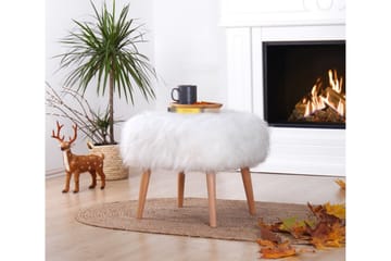 Baddeck Sittpuff 50 cm - Vit - Möbler - Vardagsrum - Stolar & sittmöbler - Sittpuff