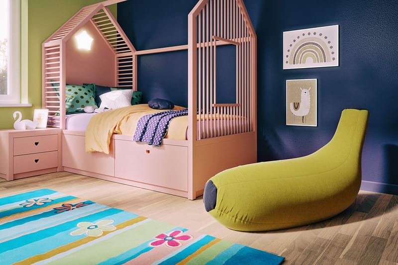 Bajinder Sittpuff 68 cm - Gul|Svart - Möbler - Vardagsrum - Stolar & sittmöbler - Sittpuff