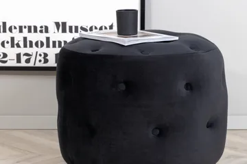 Benjamin Sittpuff - Svart - Möbler - Vardagsrum - Stolar & sittmöbler - Sittpuff