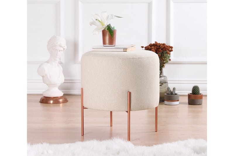Borden Sittpuff 40 cm Beige - Möbler - Vardagsrum - Stolar & sittmöbler - Sittpuff