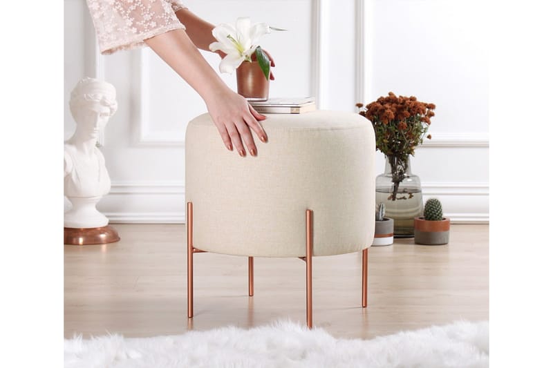 Borden Sittpuff 40 cm Beige - Möbler - Vardagsrum - Stolar & sittmöbler - Sittpuff