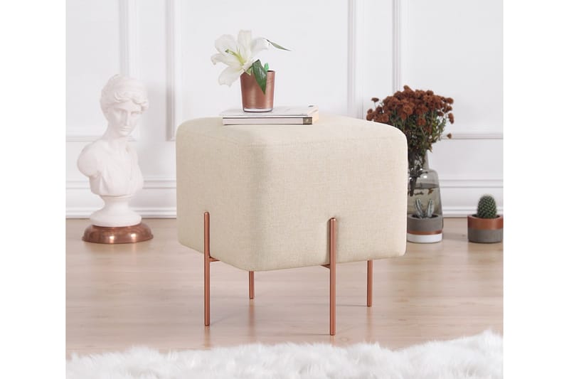 Borden Sittpuff 40 cm Beige - Sittpuff