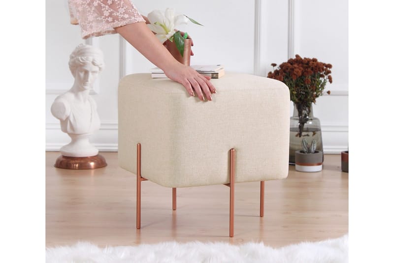 Borden Sittpuff 40 cm Beige - Möbler - Vardagsrum - Stolar & sittmöbler - Sittpuff