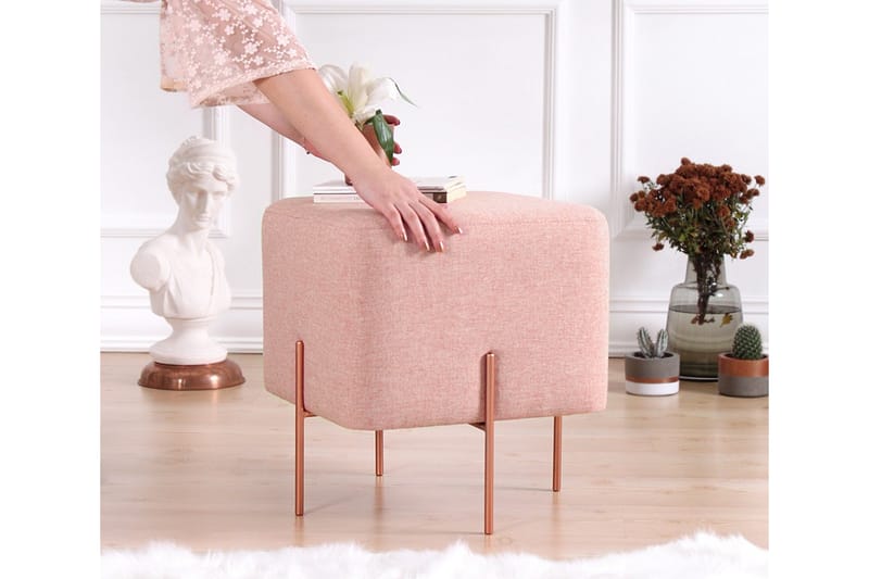 Borden Sittpuff 40 cm Rosa - Möbler - Vardagsrum - Stolar & sittmöbler - Sittpuff