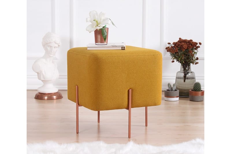 Borden Sittpuff 40 cm Senapsgul - Möbler - Vardagsrum - Stolar & sittmöbler - Sittpuff