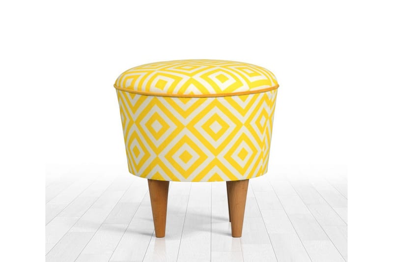Bordentown Sittpuff 42 cm - Gul - Möbler - Vardagsrum - Stolar & sittmöbler - Sittpuff