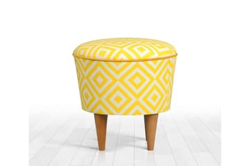 Bordentown Sittpuff 42 cm - Gul - Möbler - Vardagsrum - Stolar & sittmöbler - Sittpuff