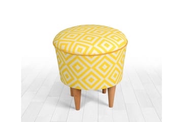 Bordentown Sittpuff 42 cm - Gul - Möbler - Vardagsrum - Stolar & sittmöbler - Sittpuff