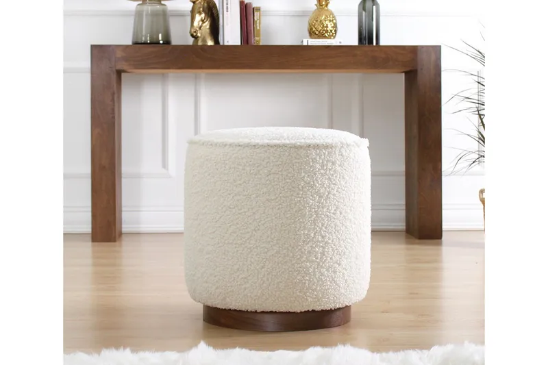 Braintree Sittpuff 42 cm - Vit - Möbler - Vardagsrum - Stolar & sittmöbler - Sittpuff