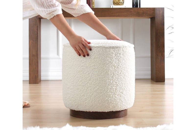 Braintree Sittpuff 42 cm - Vit - Möbler - Vardagsrum - Stolar & sittmöbler - Sittpuff