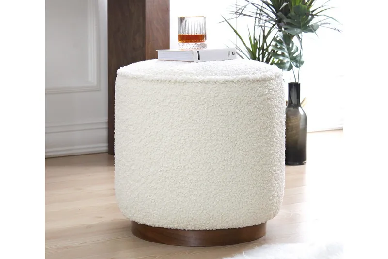 Braintree Sittpuff 42 cm - Vit - Möbler - Vardagsrum - Stolar & sittmöbler - Sittpuff