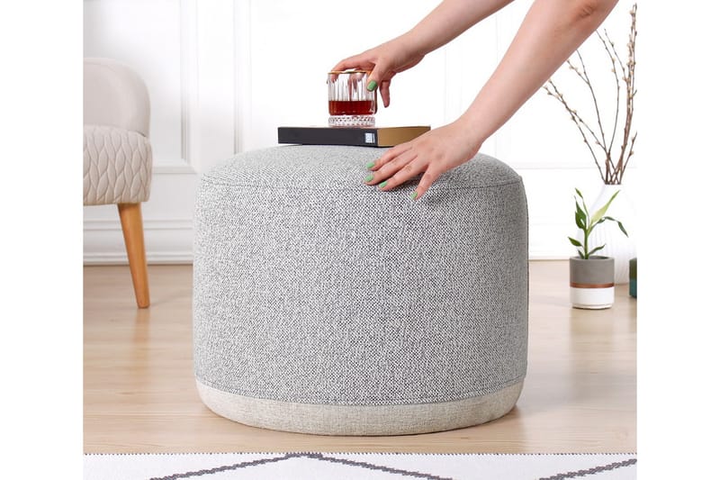 Brakentown Sittpuff 51 cm Ljusgrå - Möbler - Vardagsrum - Stolar & sittmöbler - Sittpuff