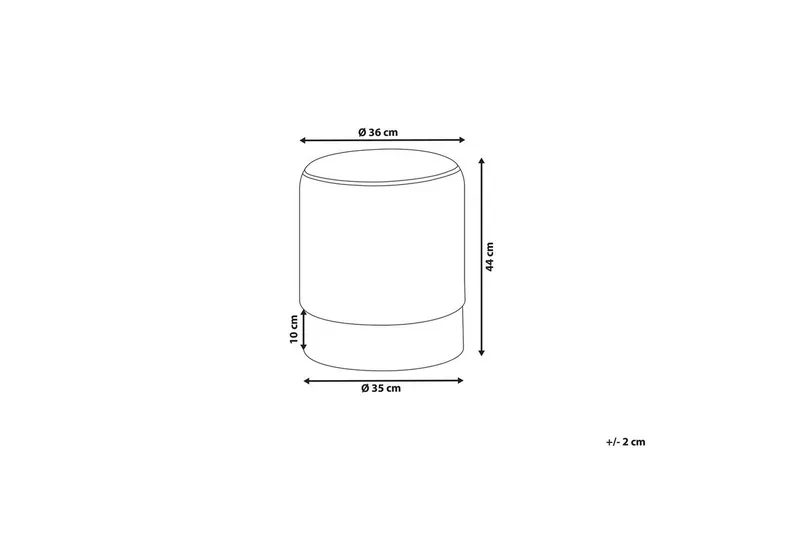 Sittpuff Brigitte Grå/Silver - Grå/Silver - Möbler - Vardagsrum - Stolar & sittmöbler - Sittpuff