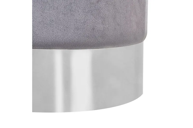 Sittpuff Brigitte Grå/Silver - Grå/Silver - Möbler - Vardagsrum - Stolar & sittmöbler - Sittpuff