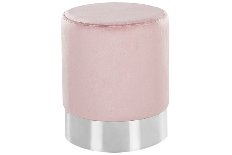 Sittpuff Brigitte Rosa/Silver - Rosa/Silver - Möbler - Vardagsrum - Stolar & sittmöbler - Sittpuff