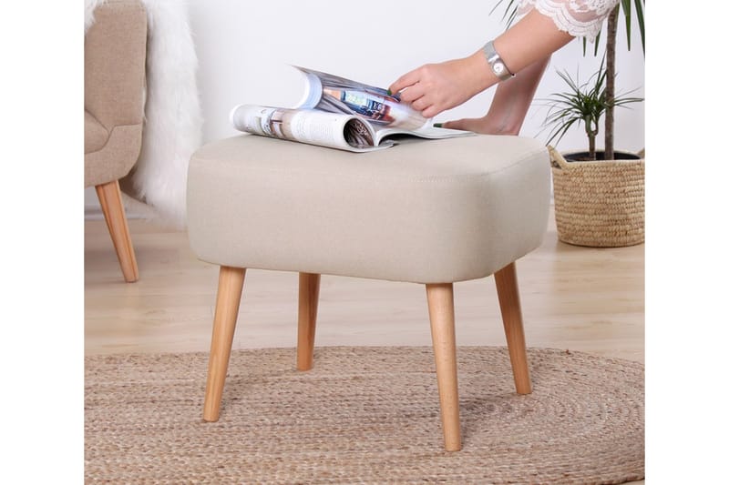 Brokville Sittpuff 50 cm Beige - Möbler - Vardagsrum - Stolar & sittmöbler - Sittpuff
